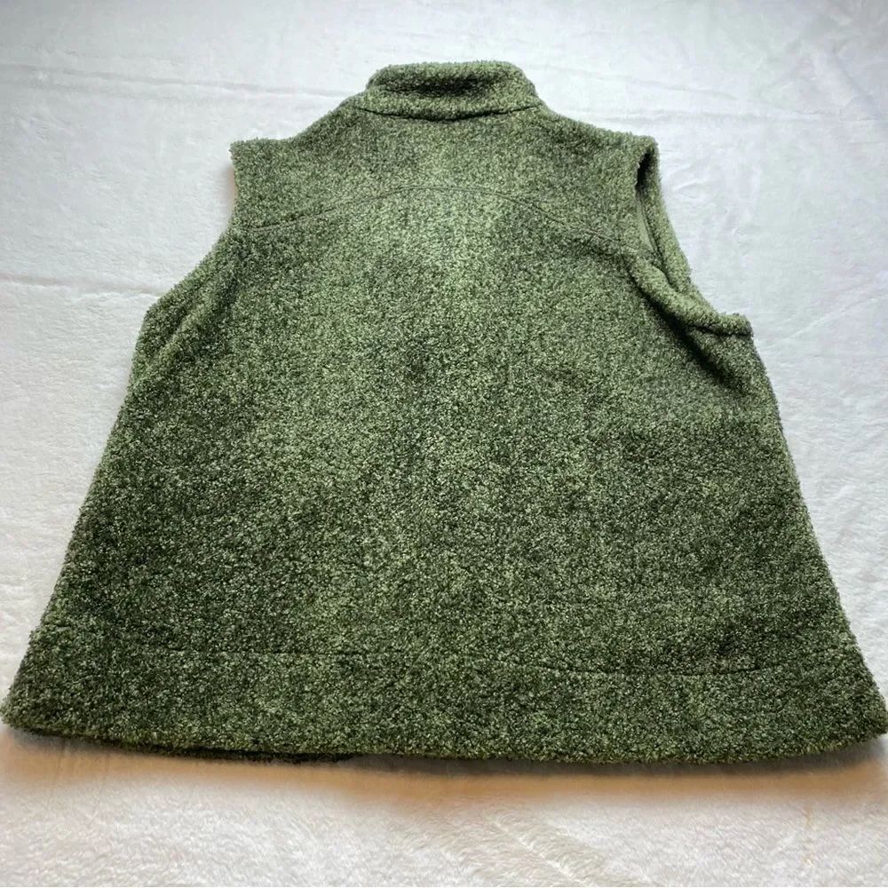 Woolrich Light Olive Heather Toggle Button Vest Size Large - Picture 2 of 11